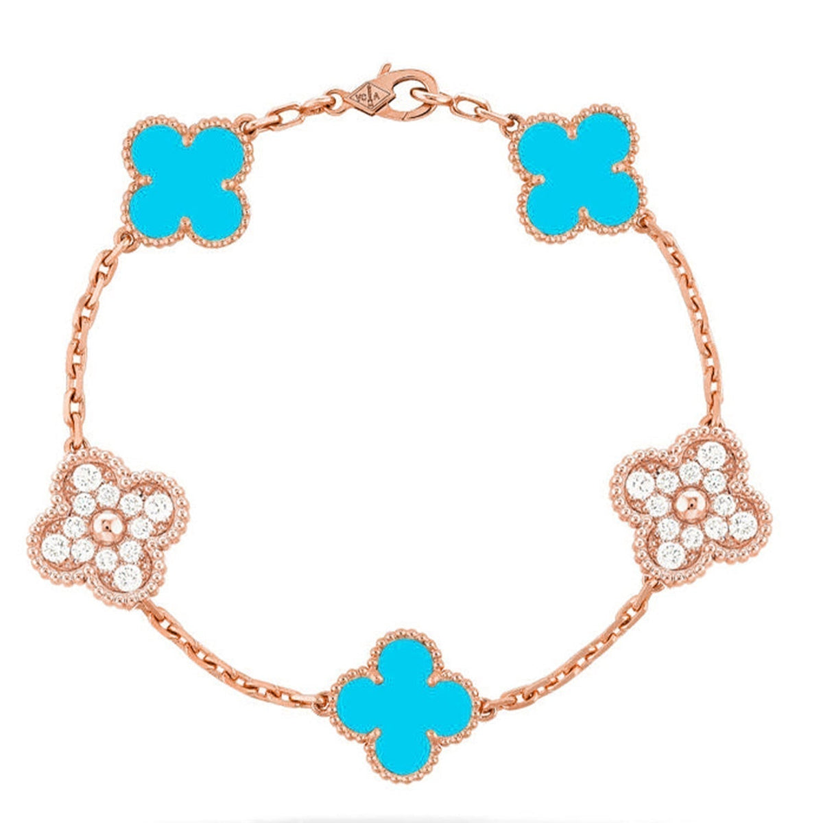 [⭐Clover Jewelry] CLOVER 5 MOTIF TURQUOISE BRACELET COLLECTION