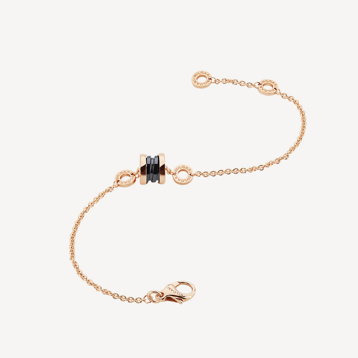 [⭐Clover Jewelry]ZERO 1 SOFT PINK GOLD AND BLACK CERAMIC BRACELET