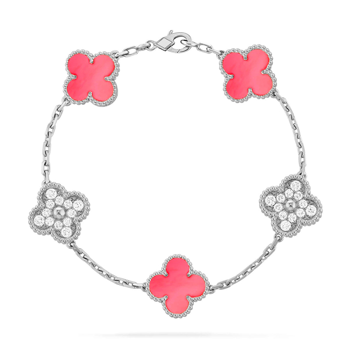[⭐Clover Jewelry] CLOVER 5 MOTIFS  PINK MOP BRACELET COLLECTION