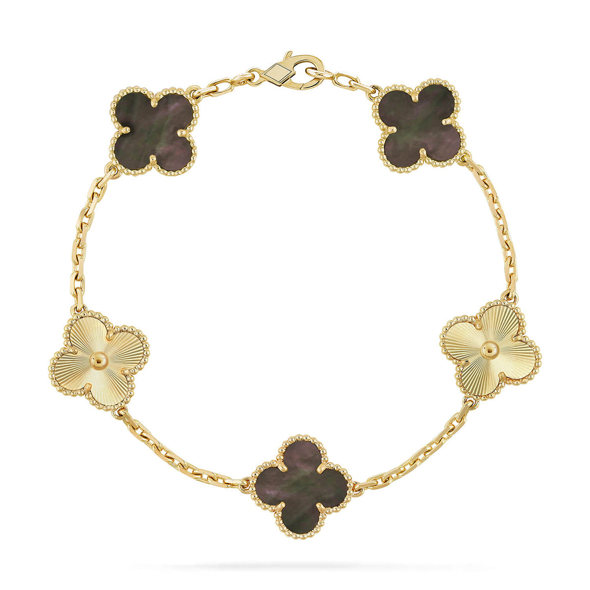 [⭐Clover Jewelry] CLOVER 5 MOTIF GRAY MOP BRACELET COLLECTION
