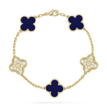 [⭐Clover Jewelry]CLOVER 5 MOTIF LAPIS LAZULI BRACELET COLLECTION