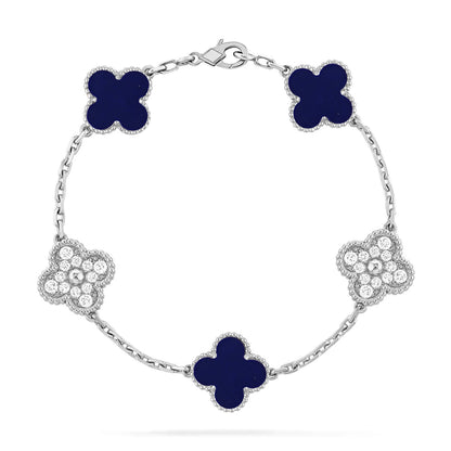 [⭐Clover Jewelry]CLOVER 5 MOTIF LAPIS LAZULI BRACELET COLLECTION