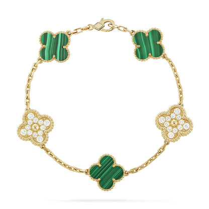 [⭐Clover Jewelry] CLOVER 5 MOTIF MALACHITE BRACELET COLLECTION