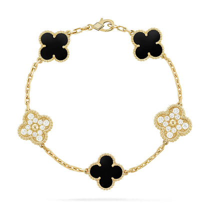[⭐Clover Jewelry] CLOVER 5 MOTIF ONYXS BRACELET COLLECTION