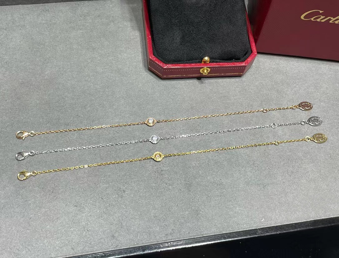 [Clover Jewelry]DIAMOND STERLING SILVER AQUAMARINE BUBBLE BRACELET