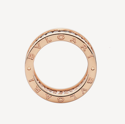 [⭐Clover Jewelry]ZERO 1 WITH PAVED DIAMONDS ON THE SPIRAL RING