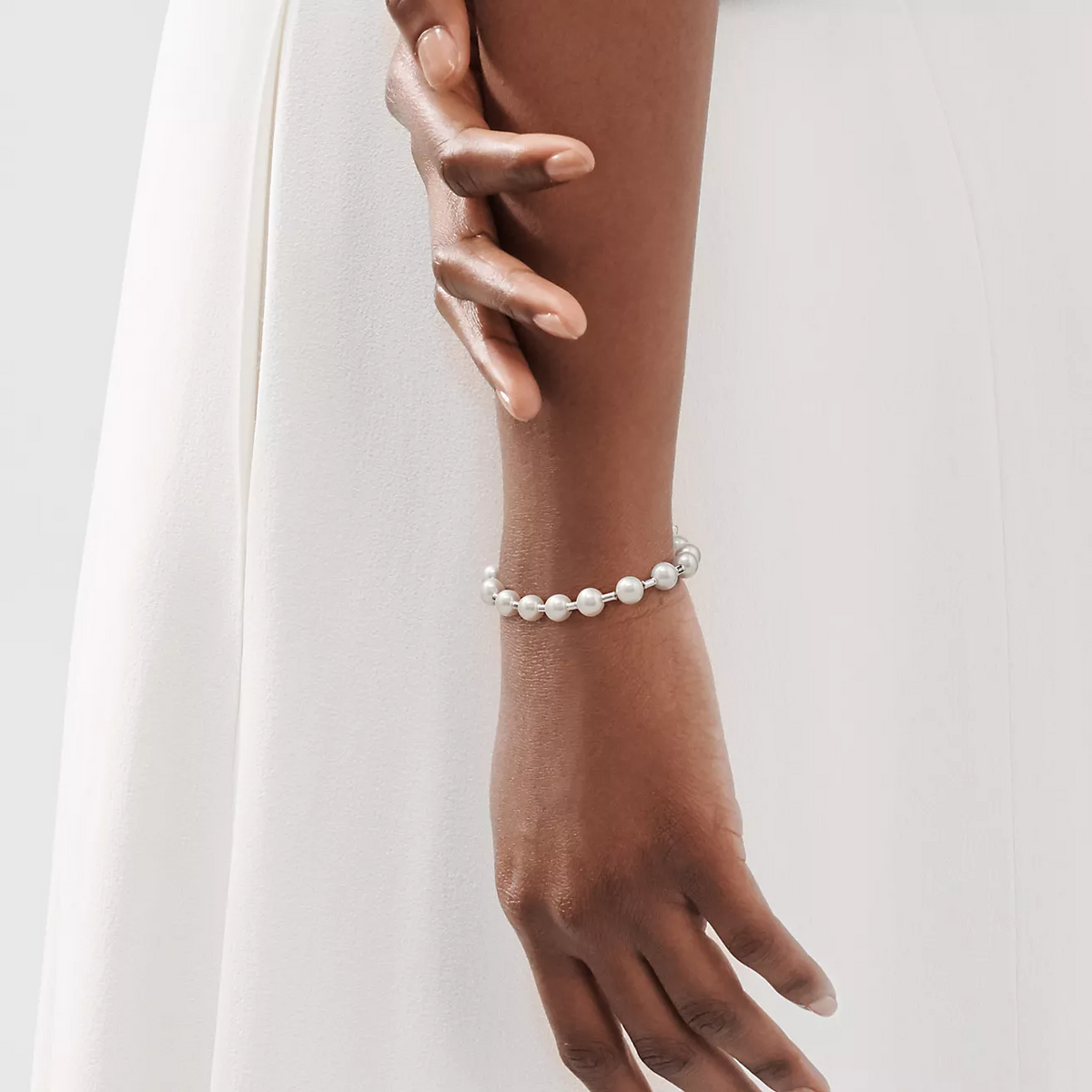 [Clover Jewelry]PEARL 7-8MM SILVER BRACELET