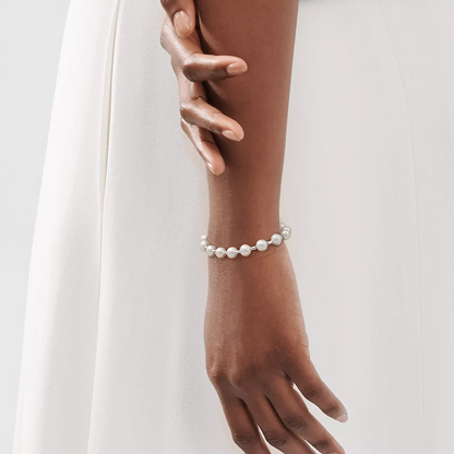 [Clover Jewelry]PEARL 7-8MM SILVER BRACELET