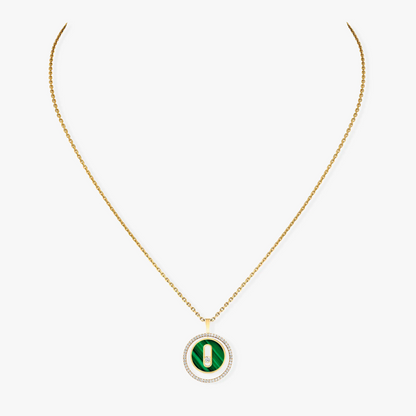 [⭐Clover Jewelry]Demo MOVE 1 DIAMOND MALACHITE GOLD DIAMOND NECKLACE