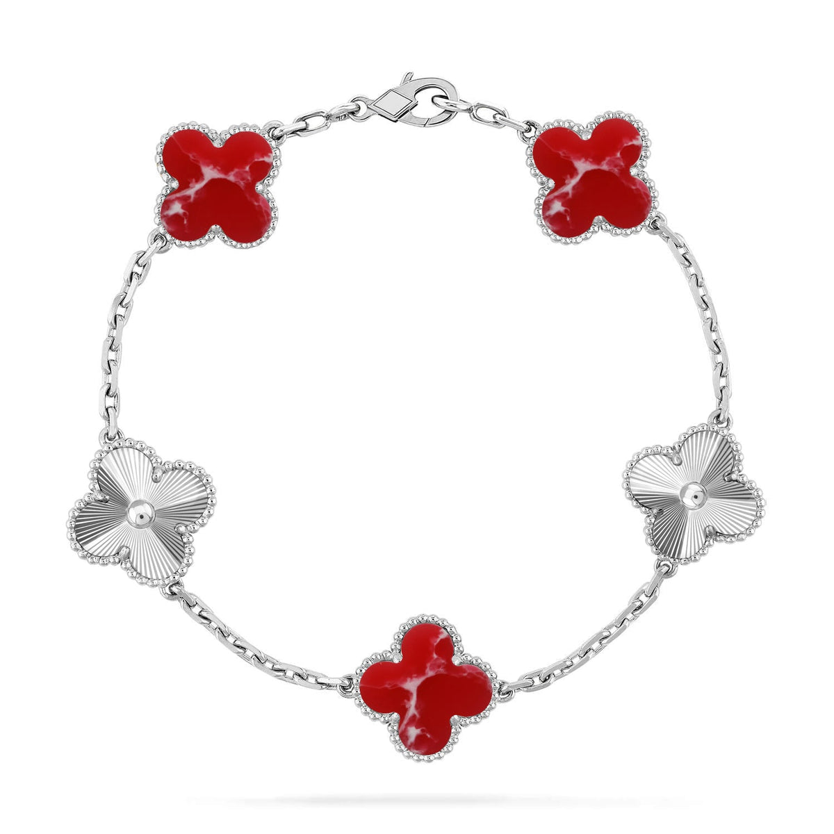 [⭐Clover Jewelry]CLOVER 5 MOTIF RED PATTERN BRACELET COLLECTION