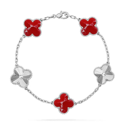 [⭐Clover Jewelry]CLOVER 5 MOTIF RED PATTERN BRACELET COLLECTION