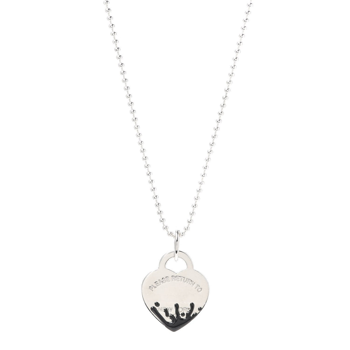 [Clover Jewelry]COLOUR HEART SPLASH TAG NECKLACE