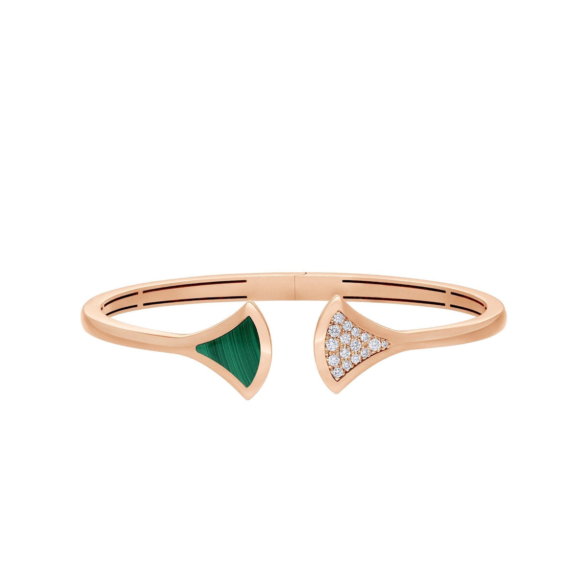 [⭐Clover Jewelry]DREAM BRACELET OPEN MALACHITE PINK GOLD
