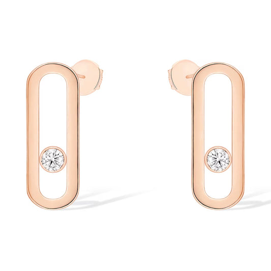 [⭐Clover Jewelry]MOVE UNO SMALL 1 DIAMOND EARRINGS