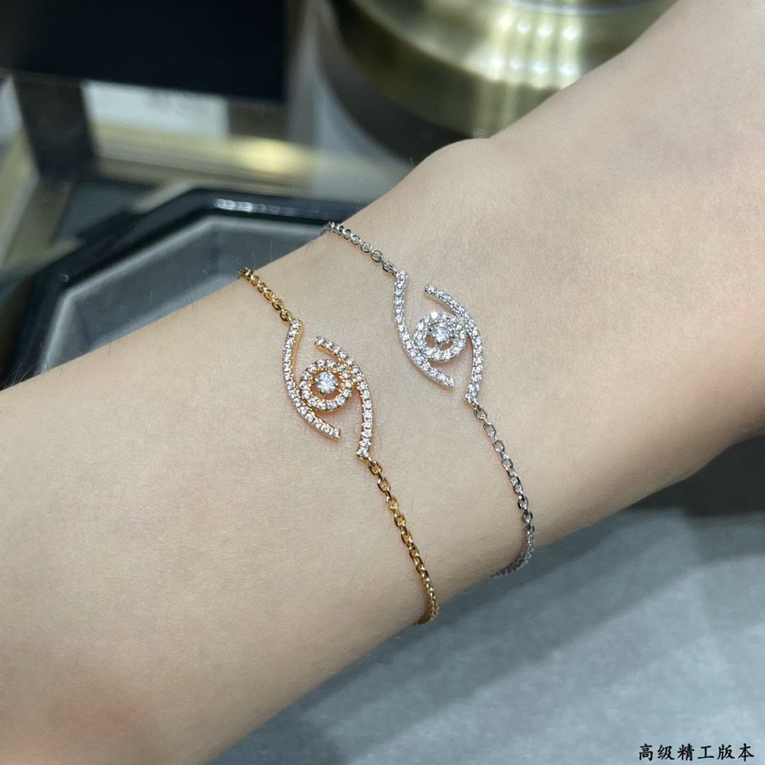 [⭐Clover Jewelry]Demo Eye Pave-Set Diamond Bracelet
