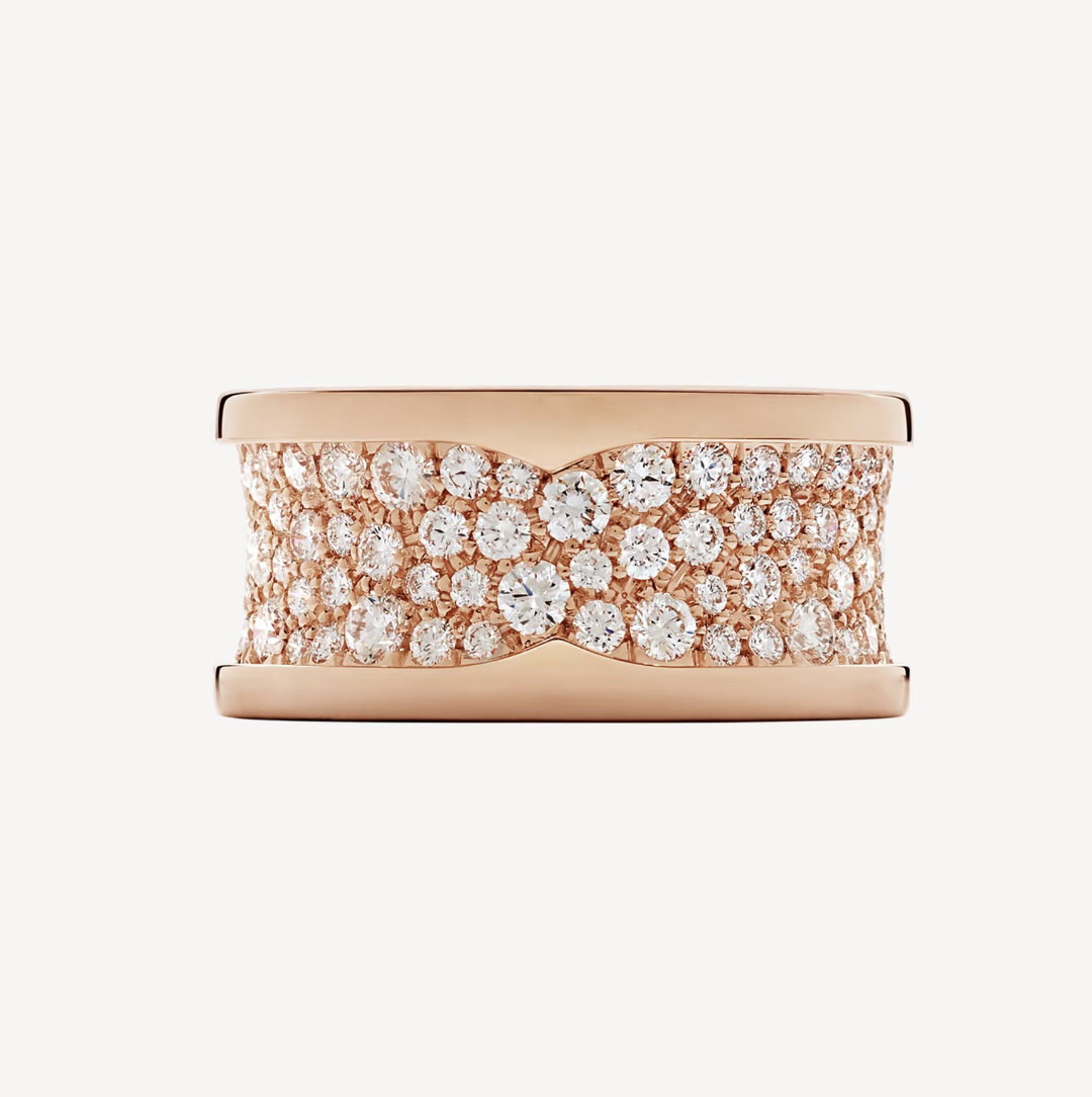 [⭐Clover Jewelry]ZERO 1 WITH PAVED DIAMONDS ON THE SPIRAL RING