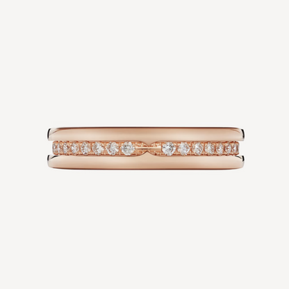 [⭐Clover Jewelry]ZERO 1 ONE-BAND PAVED DIAMONDS ON THE SPIRAL RING