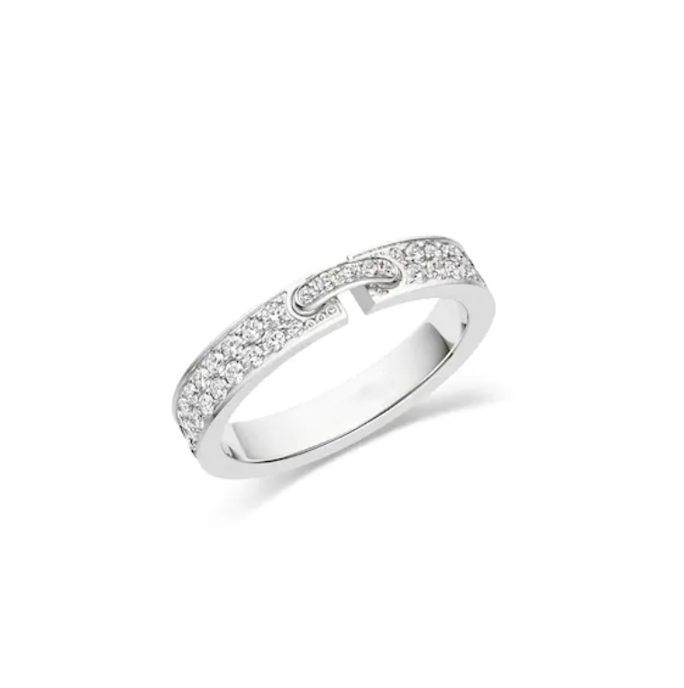 [⭐Clover Jewelry]ALLIANCE LIENS VIDENCE PAVED DIAMOND 4MM RING