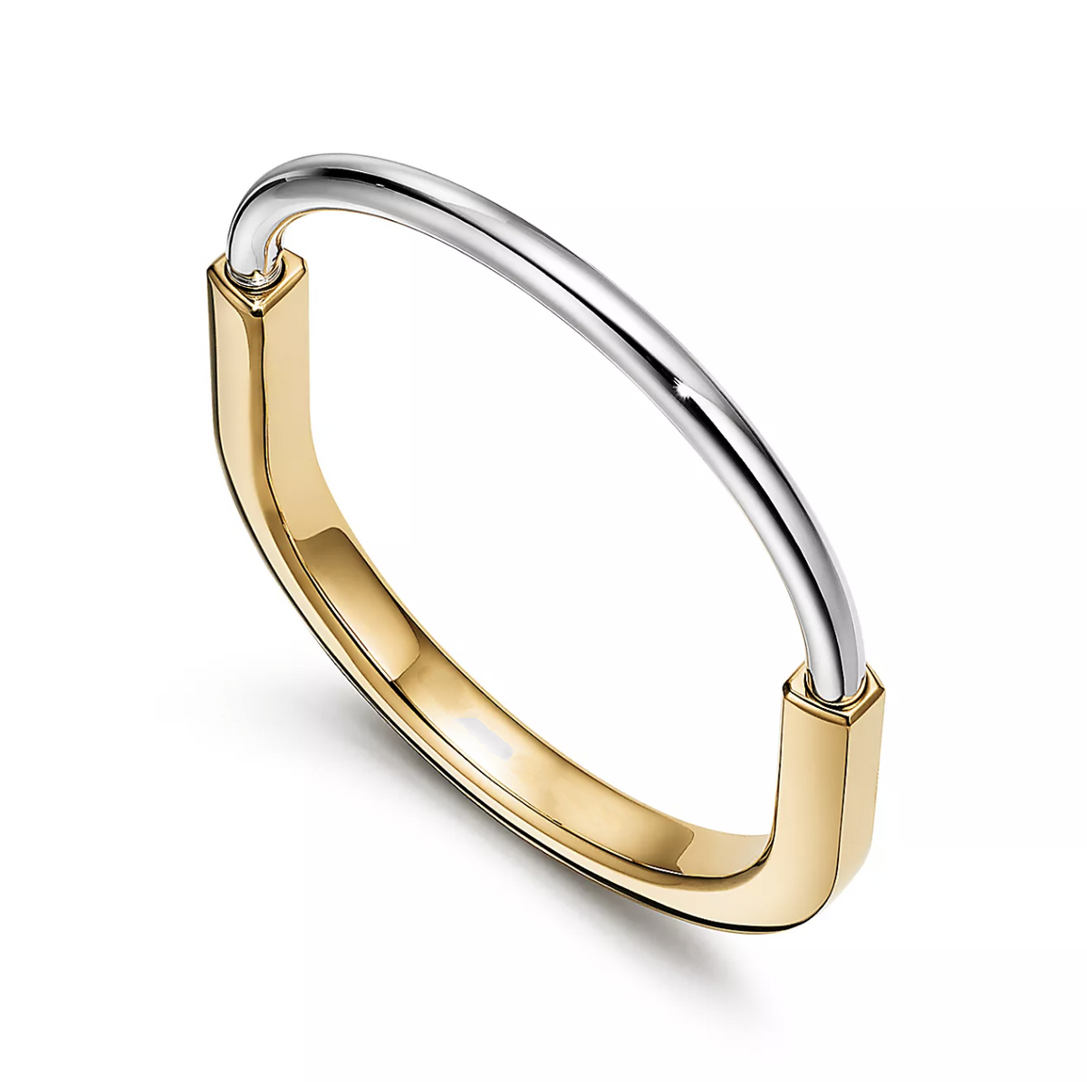 [Clover Jewelry]LOCK BRACELET YELLOW AND WHITE GOLD