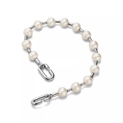 [Clover Jewelry]PEARL 7-8MM SILVER BRACELET