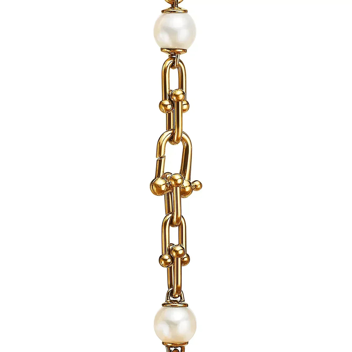 [Clover Jewelry]LINK BRACELET GOLD WITH FRESHWATER PEARLS