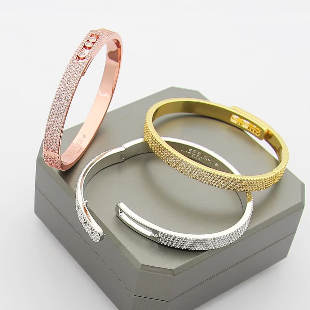 [⭐Clover Jewelry]Move Noa Full Pavé Diamond Bangle Bracelet