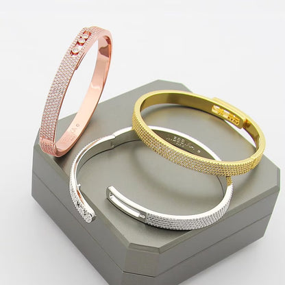 [⭐Clover Jewelry]Move Noa Full Pavé Diamond Bangle Bracelet