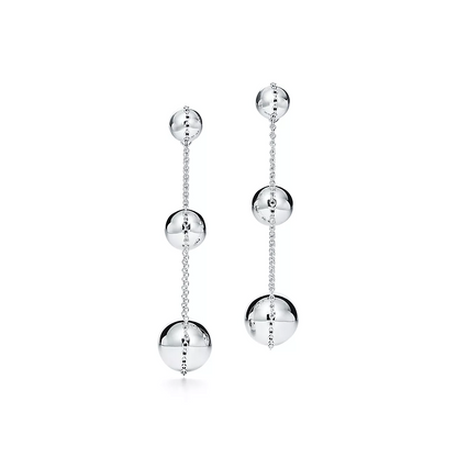[Clover Jewelry]TRIPLE DROP SILVER EARRINGS