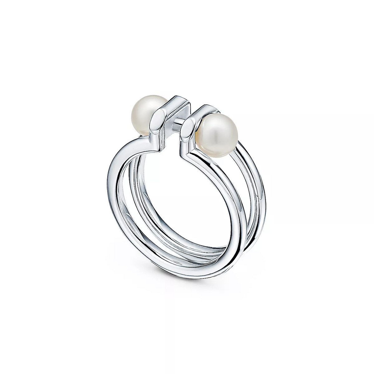 [Clover Jewelry]DOUBLE PEARL SILVER RING