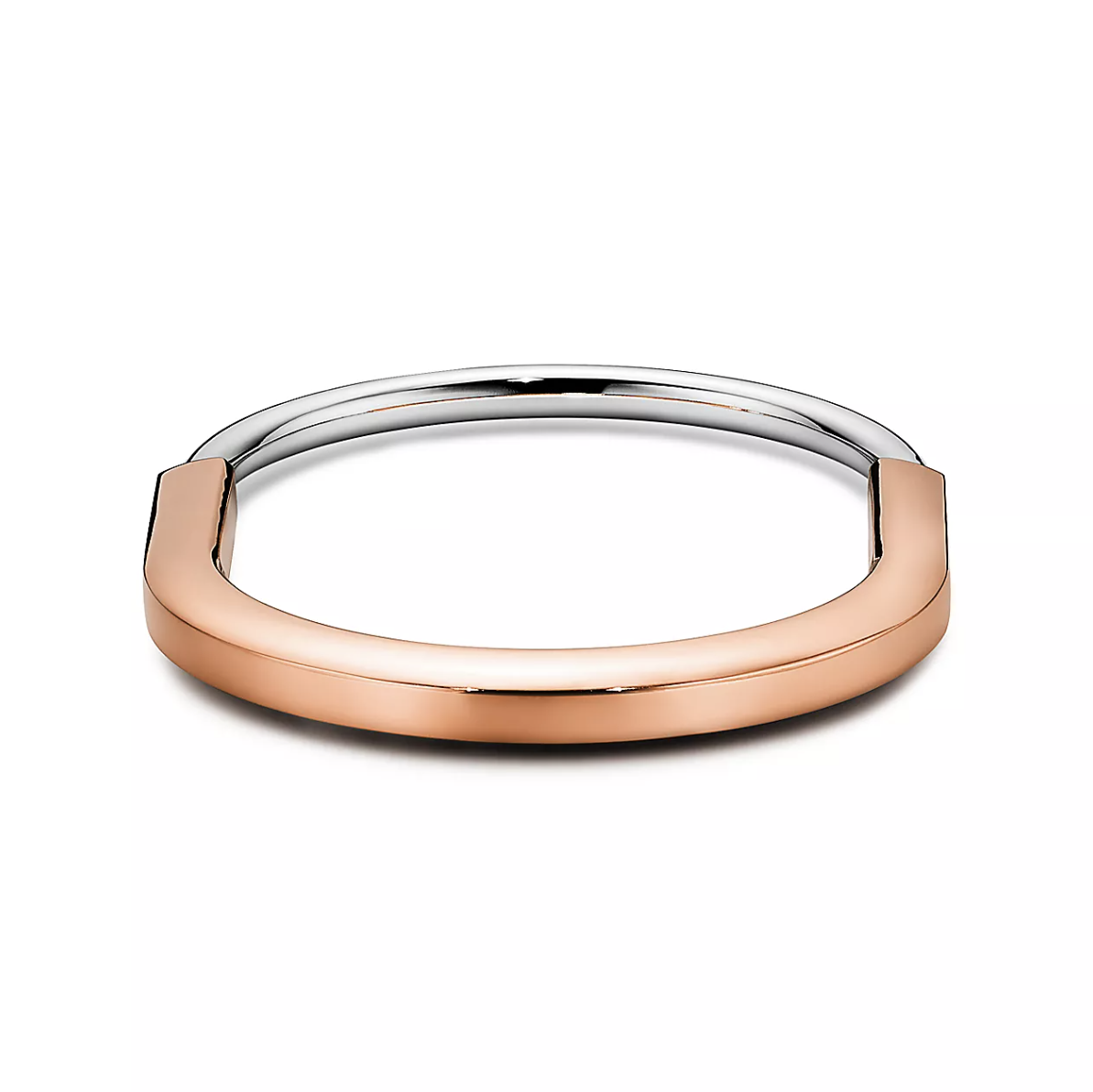 [Clover Jewelry]LOCK BRACELET ROSE AND WHITE GOLD