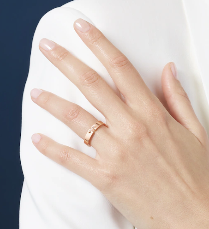 [⭐Clover Jewelry]ALLIANCE LIENS VIDENCE DIAMOND 4MM RING