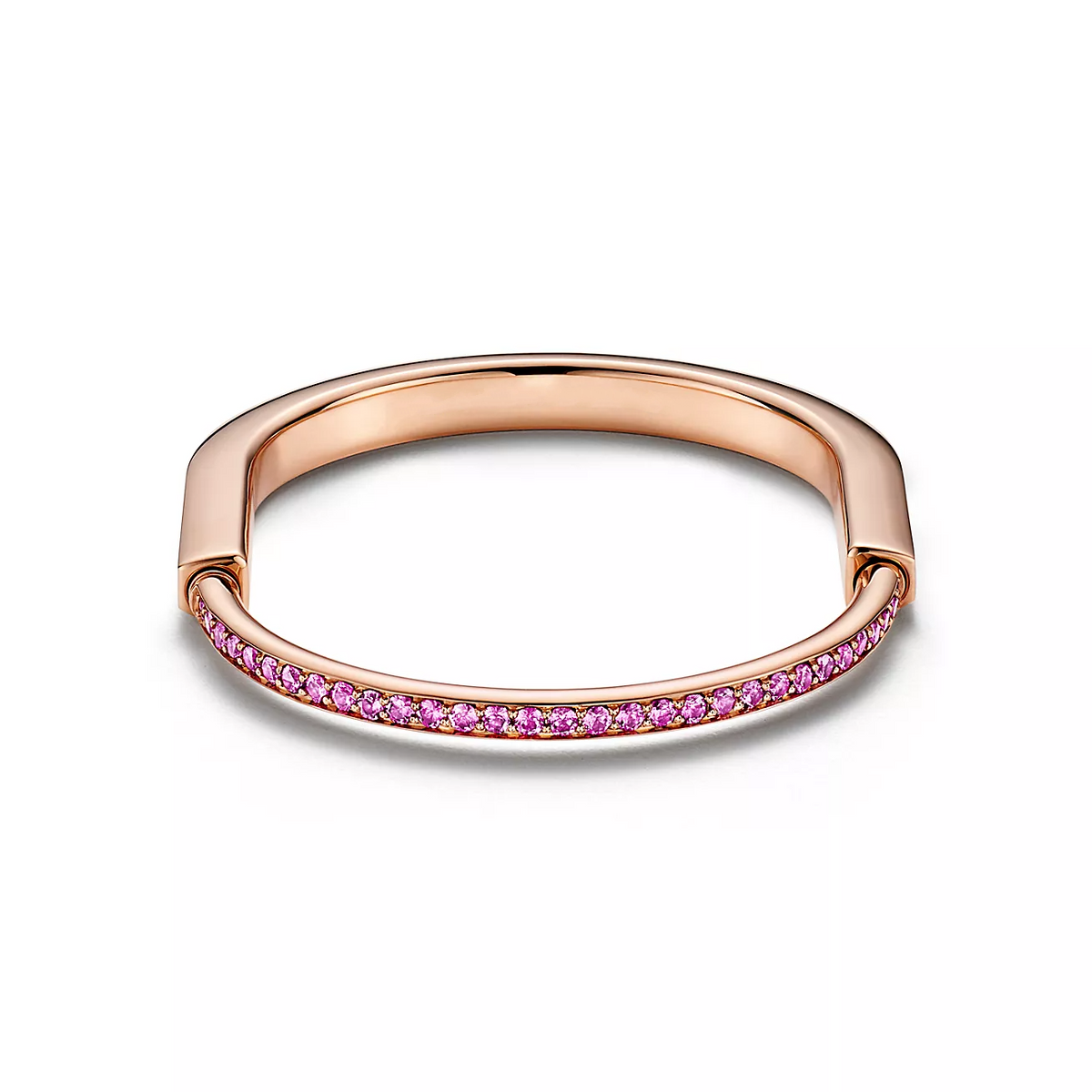 [Clover Jewelry]LOCK BRACELET ROSE DIAMOND PINK GOLD