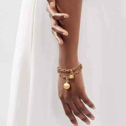 [Clover Jewelry]HARDWEAR SMALL WRAP GOLD BRACELET
