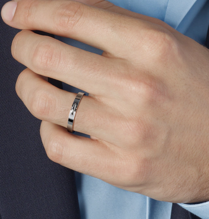 [⭐Clover Jewelry]ALLIANCE LIENS VIDENCE 3MM RING
