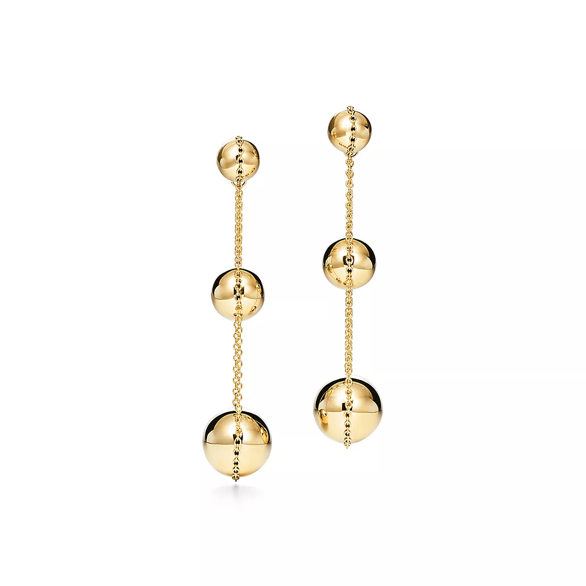 [Clover Jewelry]TRIPLE DROP GOLD EARRINGS