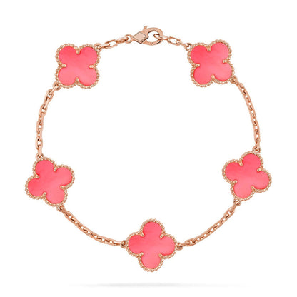 [⭐Clover Jewelry] CLOVER 5 MOTIFS  PINK MOP BRACELET COLLECTION