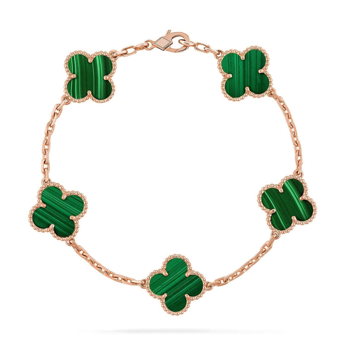 [⭐Clover Jewelry] CLOVER 5 MOTIF MALACHITE BRACELET COLLECTION