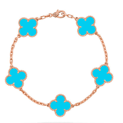 [⭐Clover Jewelry] CLOVER 5 MOTIF TURQUOISE BRACELET COLLECTION