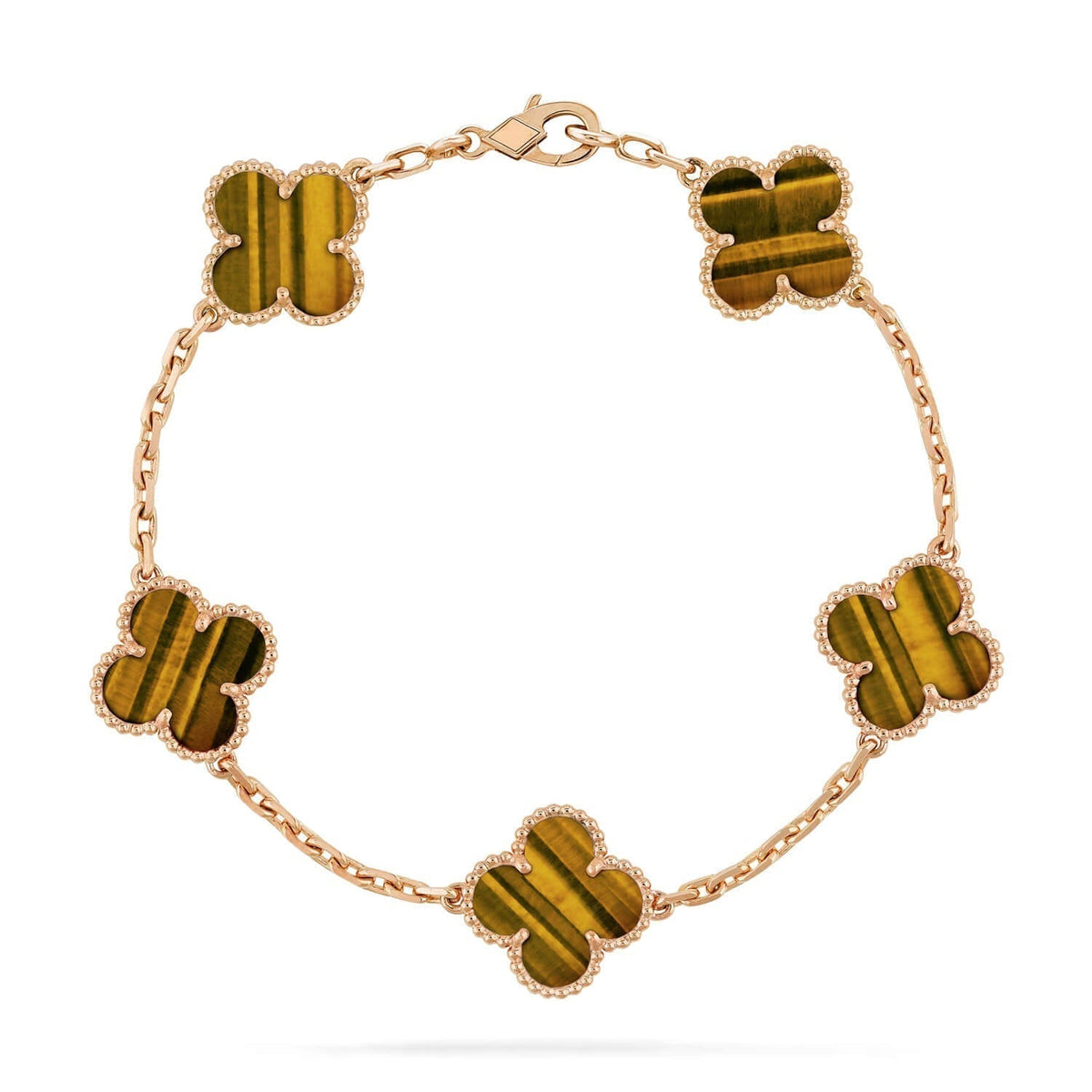[⭐Clover Jewelry] CLOVER 5 MOTIFS TIGER EYE BRACELET COLLECTION