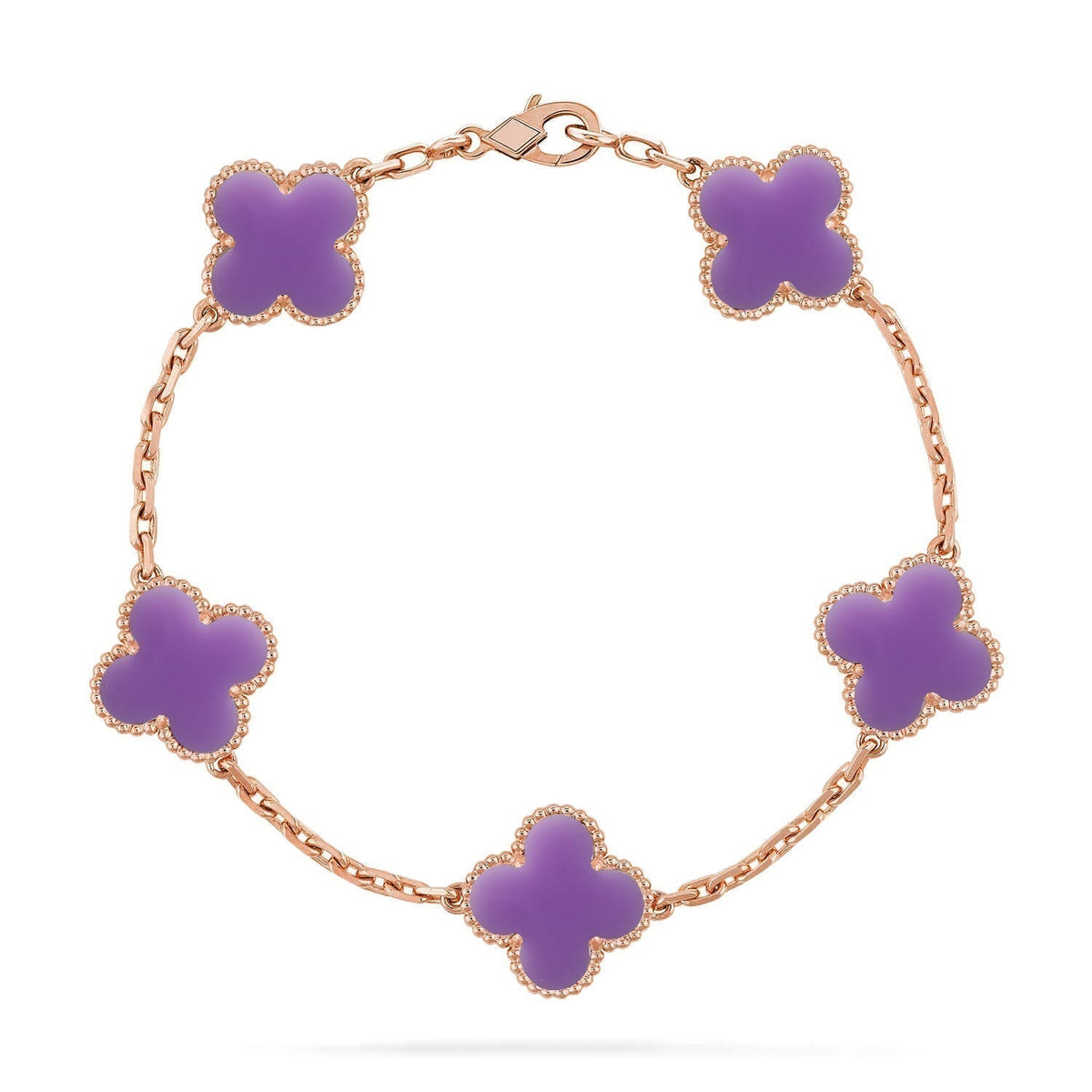 [⭐Clover Jewelry]CLOVER 5 MOTIF LIGHT PURPLE BRACELET COLLECTION