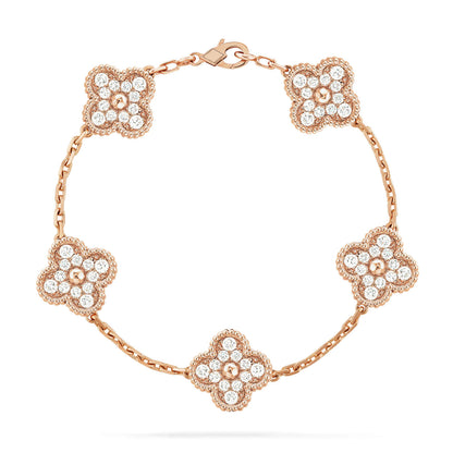 [⭐Clover Jewelry] CLOVER 5 MOTIF FULL DIAMOND BRACELET COLLECTION