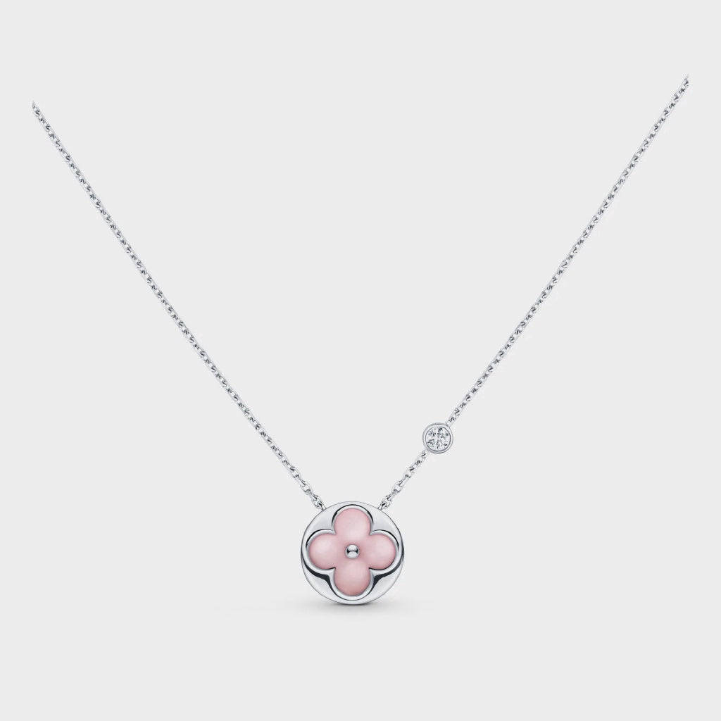 [⭐Clover Jewelry]SUN MOTIF PINK MOP SILVER BRACELET