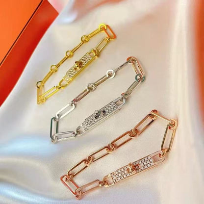 [⭐Clover Jewelry]CHAINE BRACELET SMALL MODEL DIAMOND