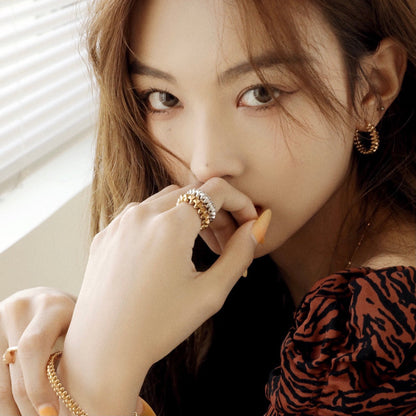[⭐Clover Jewelry]CLASH SMALL HOOP EARRINGS