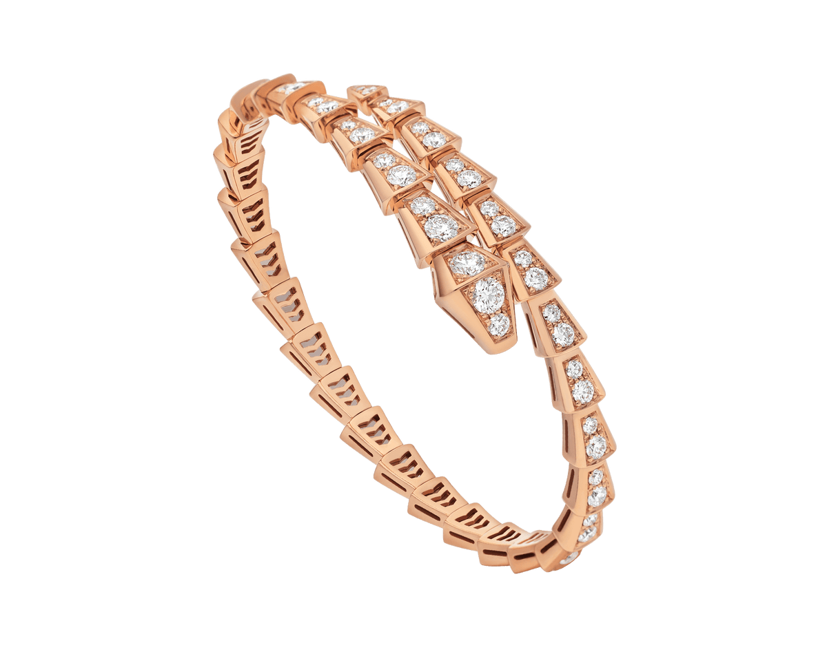 [⭐Clover Jewelry]SERPENTI BRACELET 6.8MM PINK GOLD DIAMOND