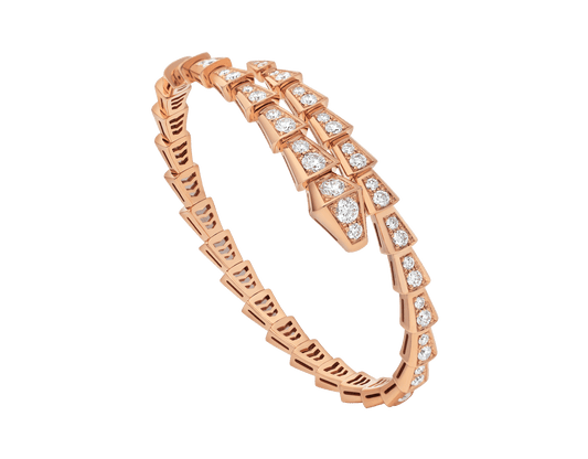 [⭐Clover Jewelry]SERPENTI BRACELET 6.8MM PINK GOLD DIAMOND
