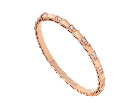 [⭐Clover Jewelry]SERPENTI BRACELET PINK GOLD DIAMOND