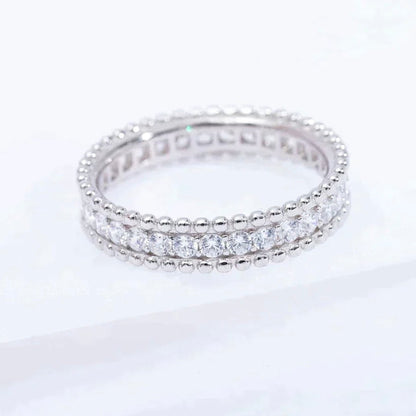 [⭐Clover Jewelry]PERLEE DIAMOND SILVER RING