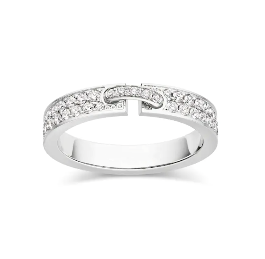 [⭐Clover Jewelry]ALLIANCE LIENS VIDENCE PAVED DIAMOND 4MM RING