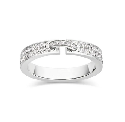 [⭐Clover Jewelry]ALLIANCE LIENS VIDENCE PAVED DIAMOND 4MM RING
